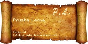 Pruska Leona névjegykártya